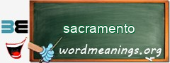 WordMeaning blackboard for sacramento